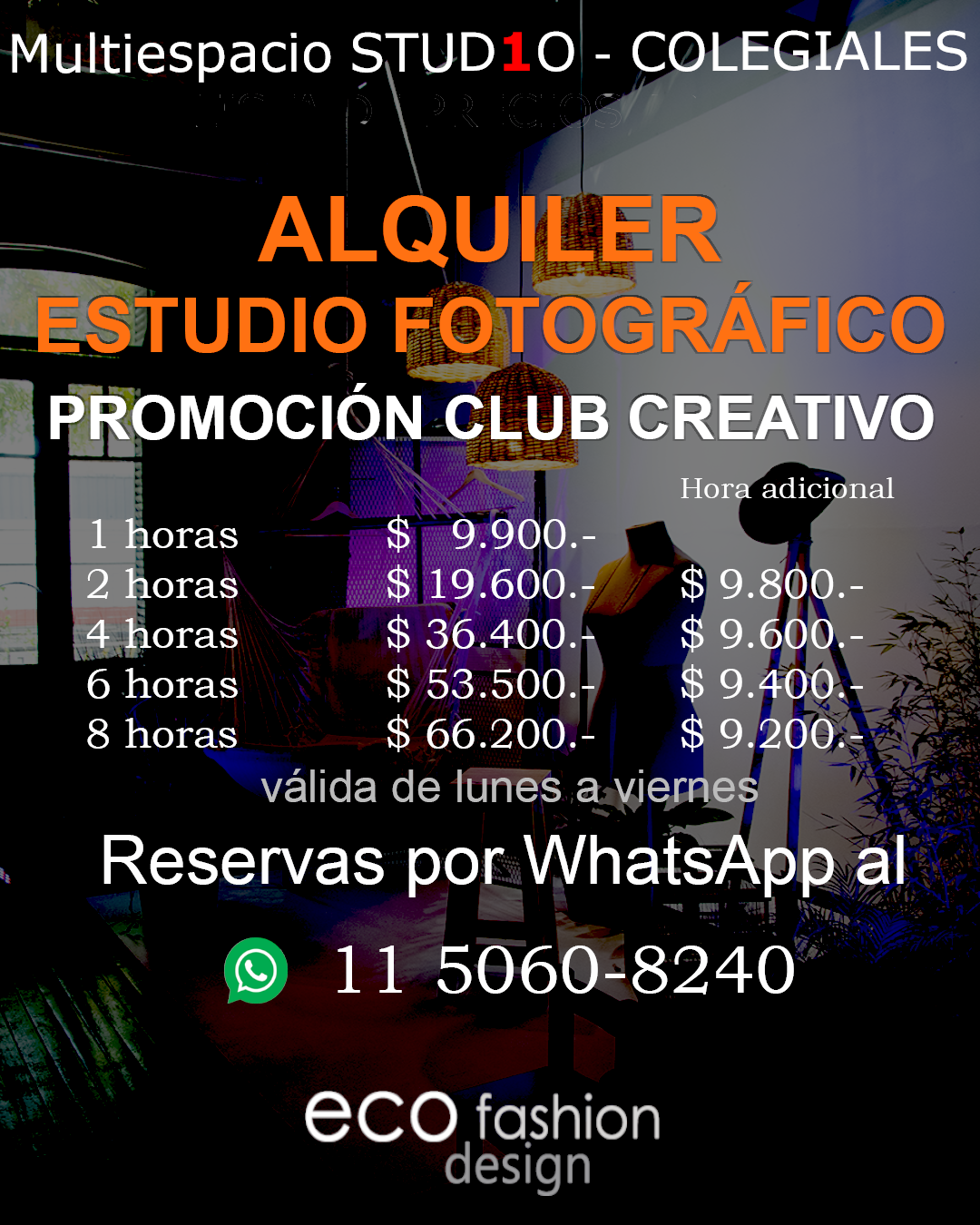 Multiespacio Studio 1 - Alquiler estudio fotogrfico